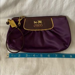 Purple Coach old fashion clutch
